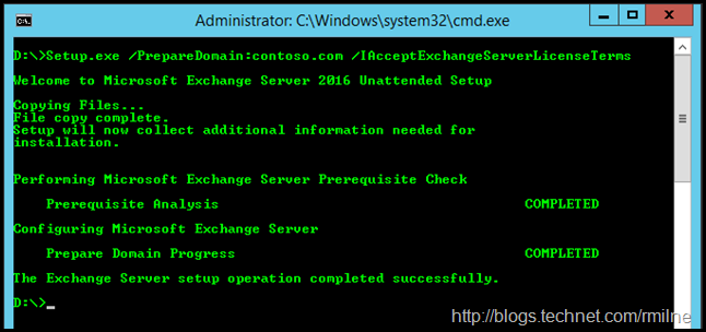 Preparing AD Domain For Exchange 2016