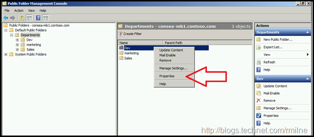 Exchange 2010 Public Folder Management Console