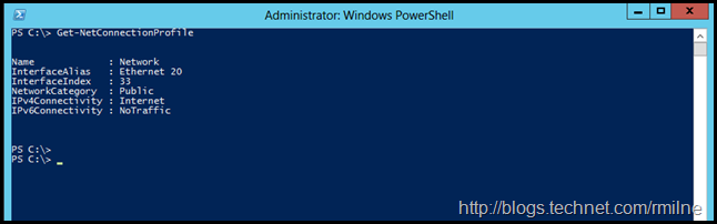 Checking Currnet Network Connection Profile Using PowerShell