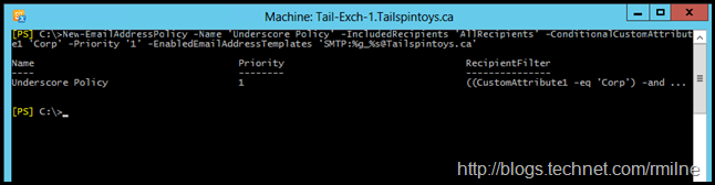 Creating Email Address Policy In PowerShell