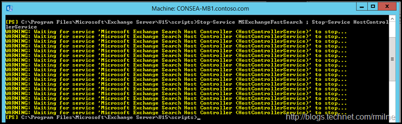 Stopping Exchange 2016 Search Services