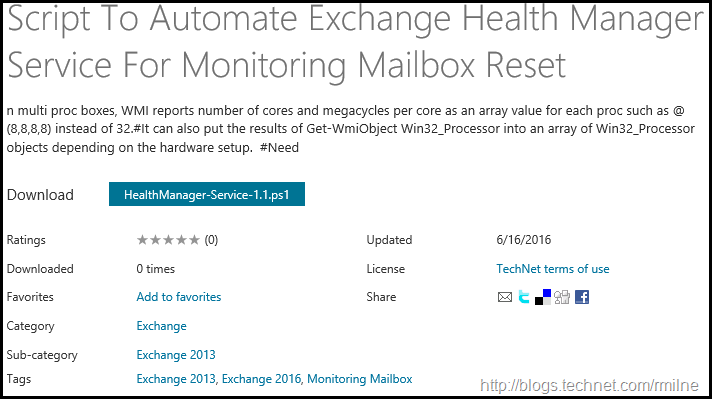 Download Script To Automate Exchange Monitoring Mailbox Reset