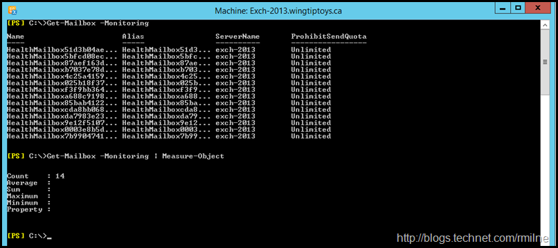 Exchange 2013 CU12 Monitoring Mailboxes Initial Count