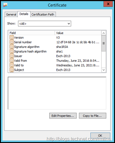 Viewing Certificate Properties In the Certificates MMC