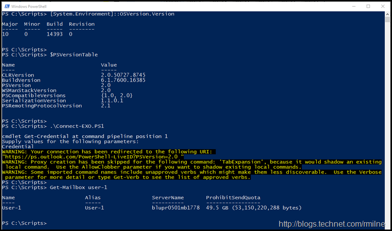 Workaround on Windows 10 Anniversary Edition - Rocking It Old School With PowerShell Version 2.0