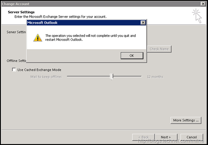 Outlook 2013 - Disabled Cached Mode