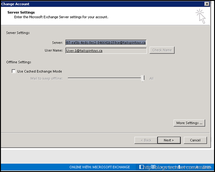 Outlook 2013 - Online Mode -- Note Sync Slider Position