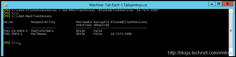 Restricting Outlook Version RPC Client Access