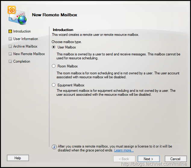 Creating New Remote Mailbox in Exchange 2010 MMC