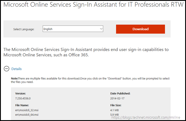 Download Microsoft Online Sign In Assistant