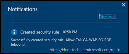 Notification Of Allow Rule Created