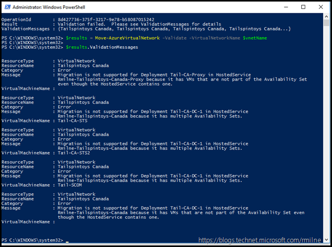 Migration is not supported for Deployment because it has VMs that are not part of the Availability Set