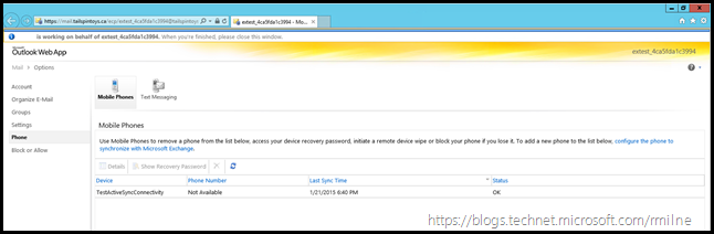 Checking EAS Device Status in ECP