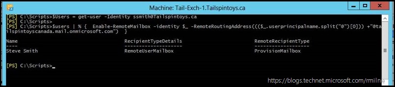 Automating Enable-Remote Mailbox