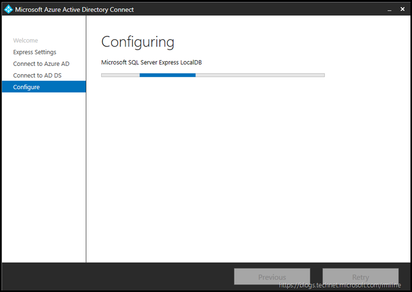 Installing AAD Connect - Configuring