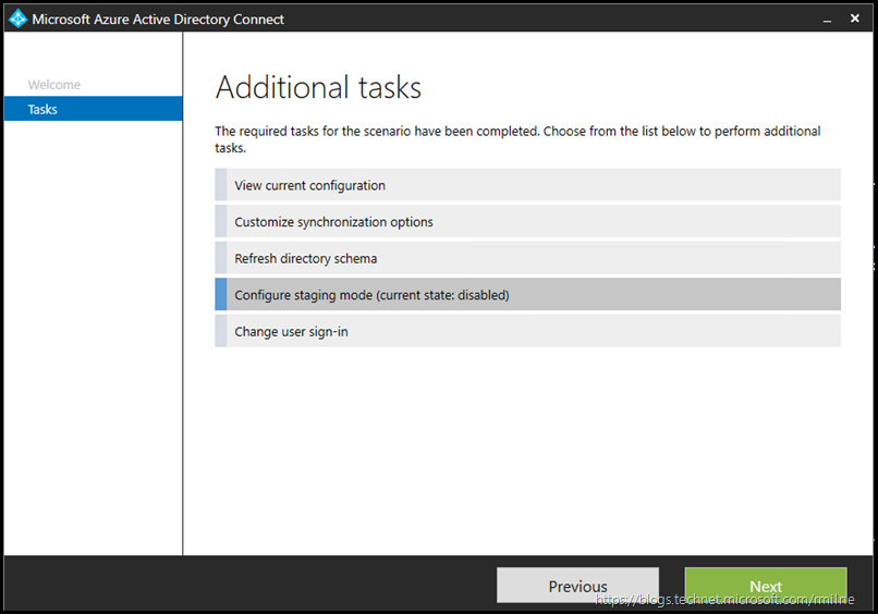 Azure AD Connect - Configuring Staging Mode