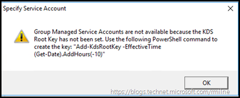 gMSA Cannot Be Created As KDS Root Key Does Not Exist