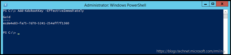 Creating KDS Root Key