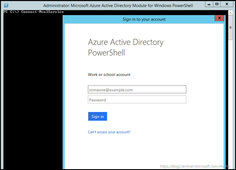 Connecting to Azure AD