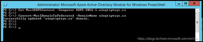 Using Set-MSOLADFSContext to Specify Primary AD FS Server