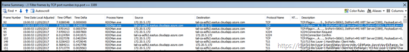 NetMon - RDP On TCP 3389 Working As Expected - Frame Details