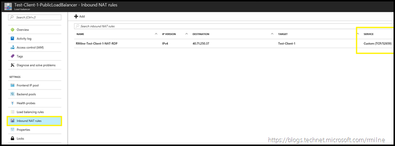 Starting Azure VM NAT Rule for RDP Access on TCP 52659