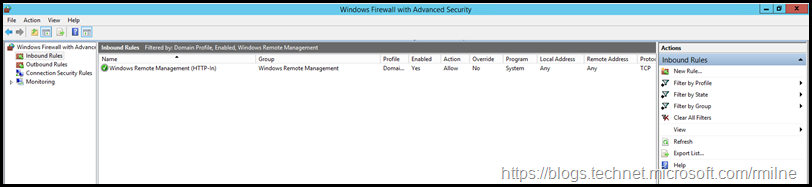 Windows Firewall Rule to Allow PSRemoting