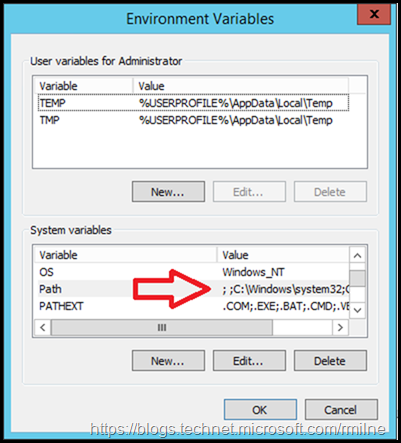 System Properties Showing Null Environment Variable