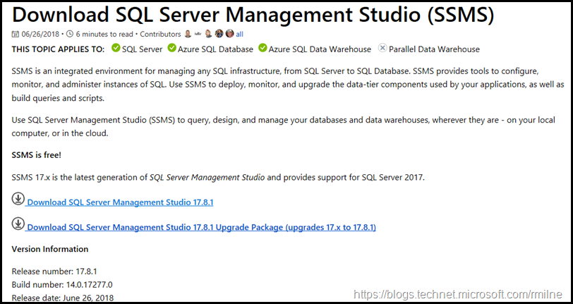 download sql server management studio 17