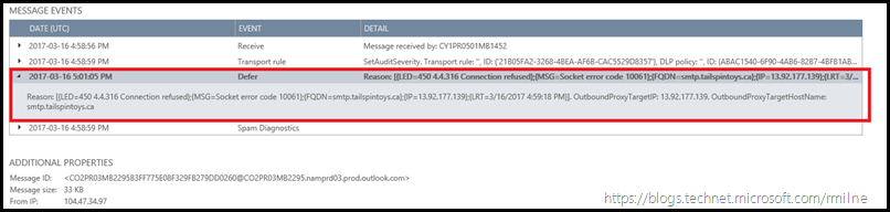 Office 365 Message Trace Details - Focus On Message Events
