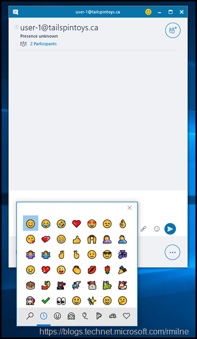 Windows Emoji Shortcut - Skype for Business