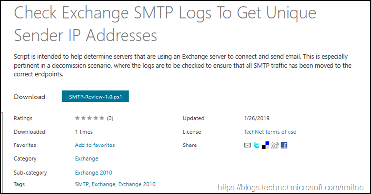 Check SMTP Receive Logs For Senders Still Using Receive Connectors