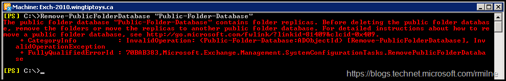 exchange public folder database huge