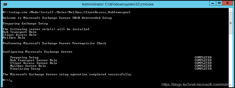 Installing Exchange 2010 On To Windows Server 2012 R2 Using Unattended Setup