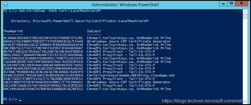 Easy Way To Retrieve Certificate Thumbprint Using PowerShell 250 Hello