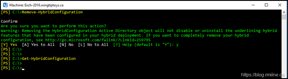 Get-HybridConfiguration Now Empty