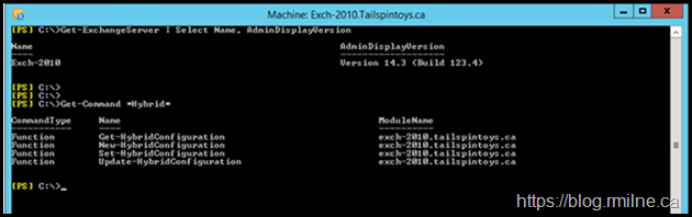Exchange 2010 Hybrid Object Cmdlets
