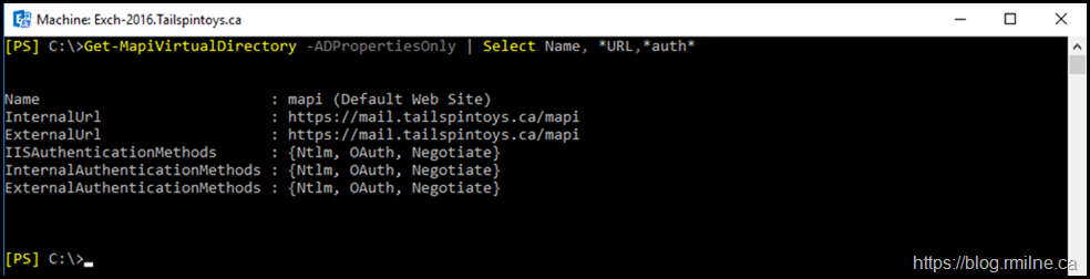 Reviewing MAPI/HTTP Authentication Options