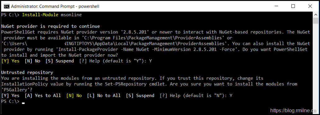 PowerShell Now Set to Use TLS 1.2 and Can Install Modules