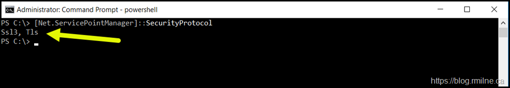 Default PowerShell TLS and SSL (????) Support