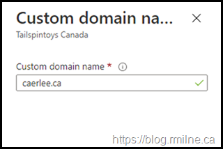 Add Custom Domain In Azure Portal