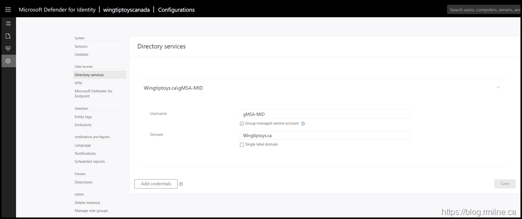 If Using gMSA - Ensure Option Enabled In Portal