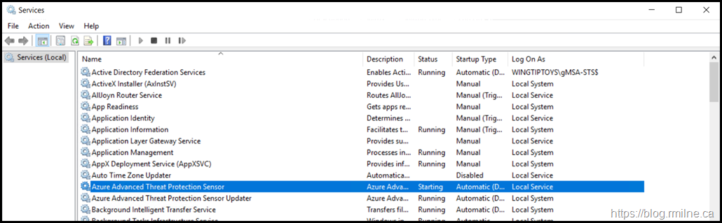 Defender For Identidy Sensor on AD FS Azure Advanced Threat Protection Sensor Service Stuck In Starting Status