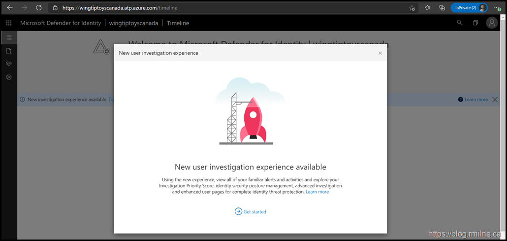 Creating MDI Instance - https://portal.atp.azure.com/