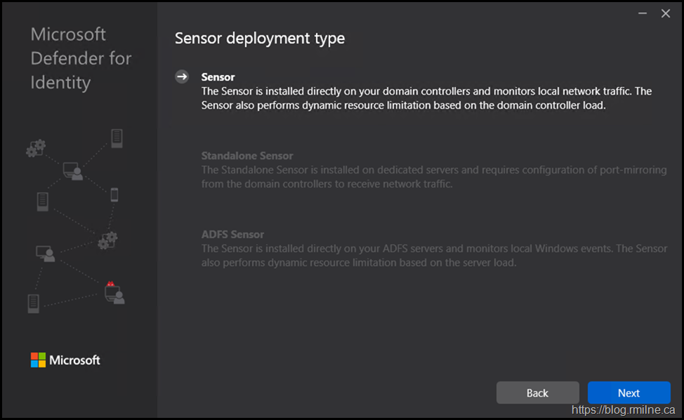 Installing MDI Senson onto Windows 2012 R2 Domain Controller - Sensor Type Automatically Detected
