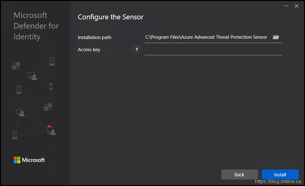 Installing MDI Senson onto Windows 2012 R2 Domain Controller - Configure Sensor