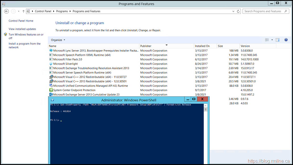 Exchange 2013 CU23 With .NET Framework 4.7.2