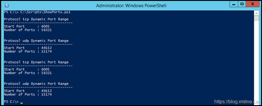 TCP/IP Port Range - Exchange 2013 CU23 On Windows Server 2012 R2