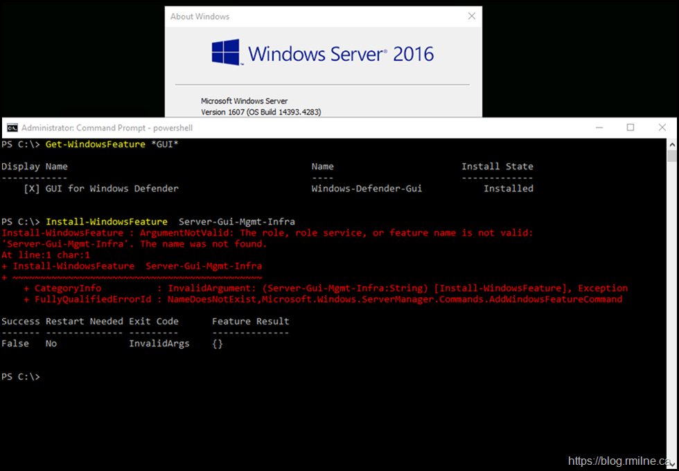 Windows server как установить gui