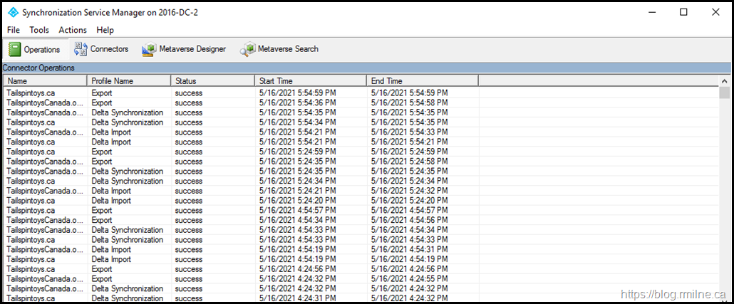 Azure AD Connect - Modified Schedule Timing - 4 Days Later